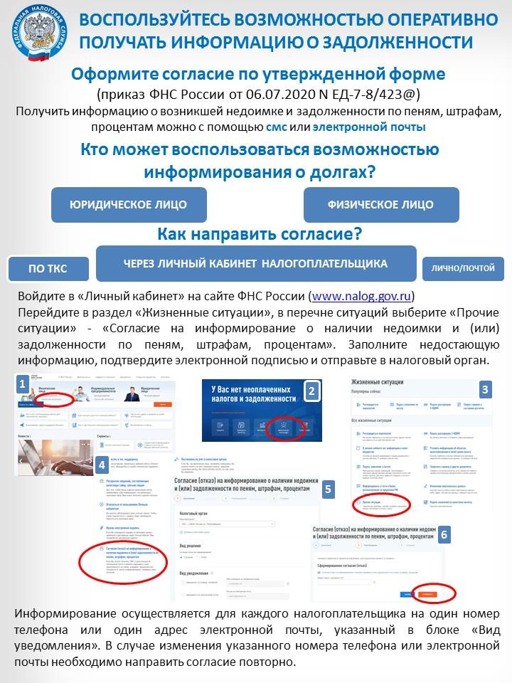 Согласие налогоплательщика на информирование о наличии недоимки образец заполнения